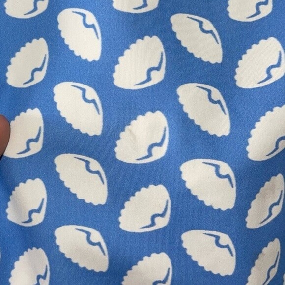 fisch one piece scoop neck coquille seashell motif pattern swimsuit - Picture 10 of 11